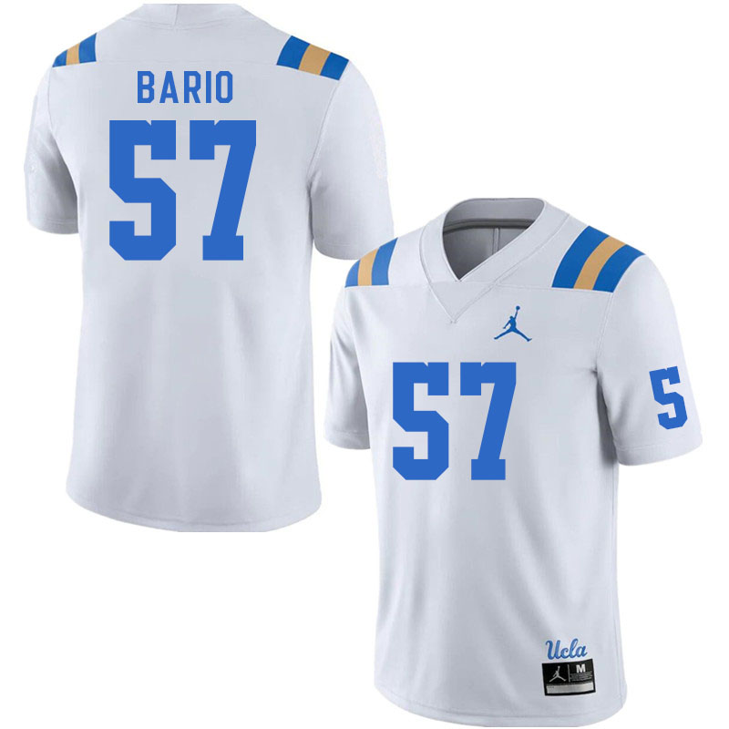 Men #57 Peter Bario UCLA Bruins College Football Jerseys Stitched Sale-White - Click Image to Close